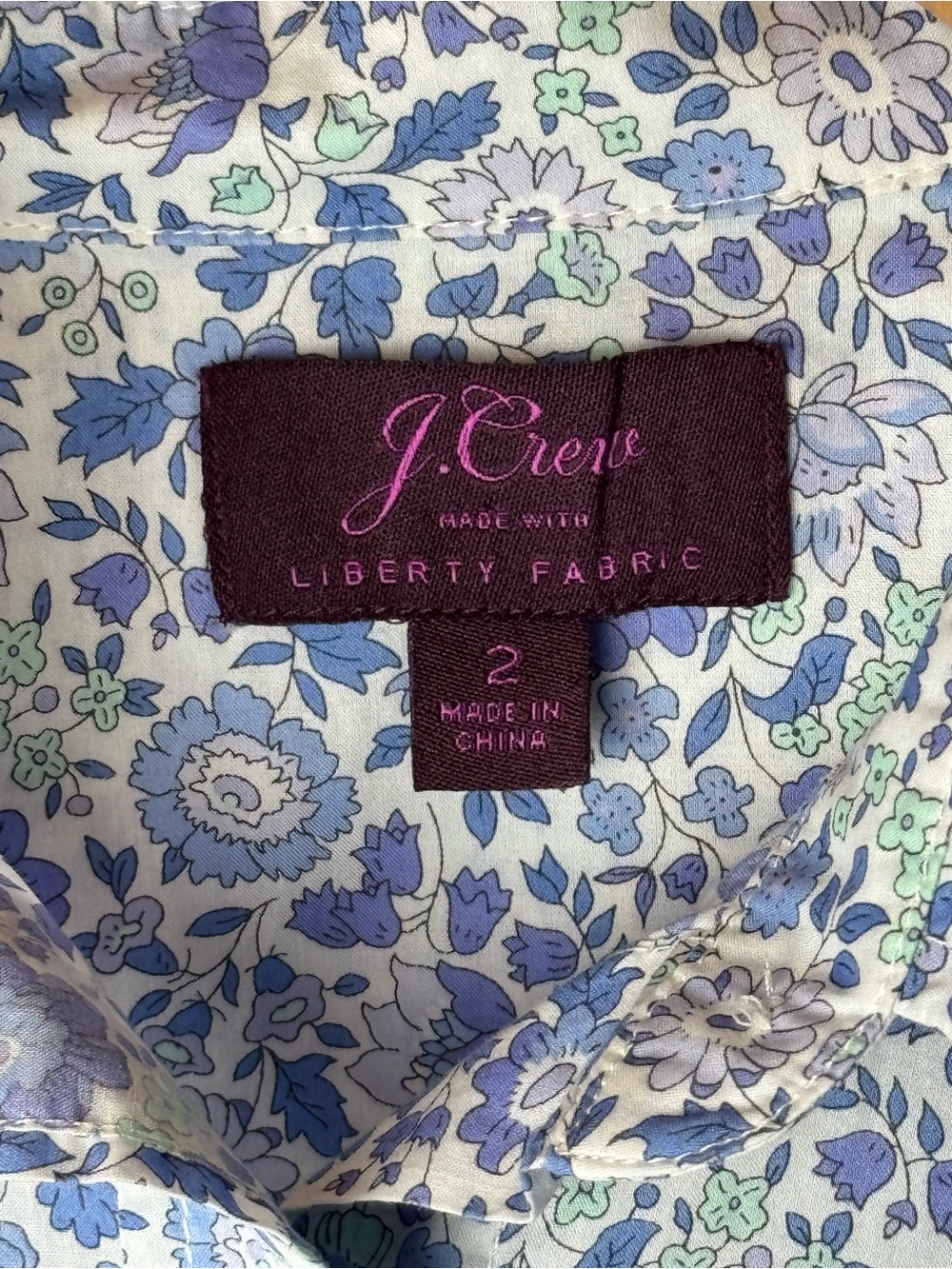 J Crew Slim perfect shirt in Liberty of London D'Anjo floral J0033 - Sz 2 - Picture 7 of 9